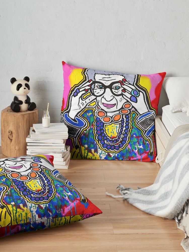 Alternate view of The Iris Apfel Merchandise Collection by Dusty O Floor Pillow