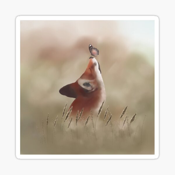 Item preview, Fox and butterfly designed and sold by HelgaMagpai.