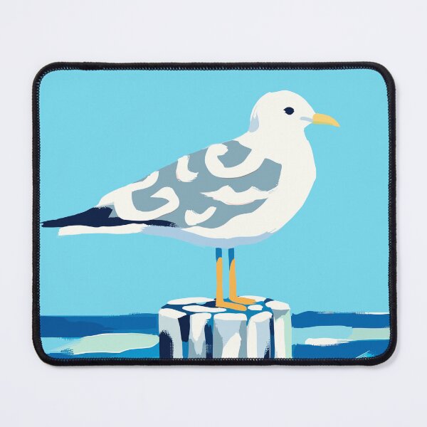 Item preview, Seagull on a Wood Piling by the Sea designed and sold by BrightTide.