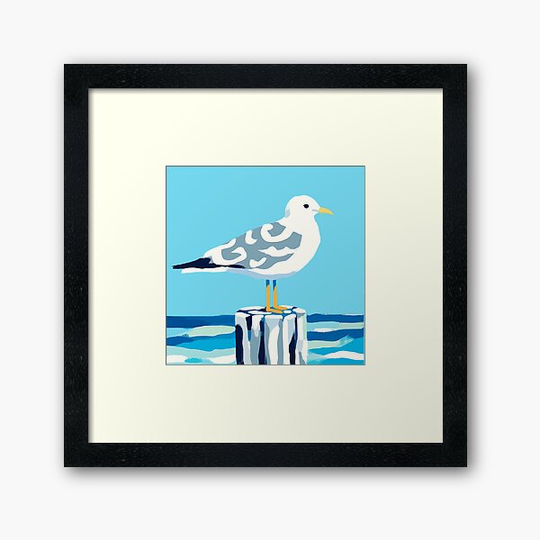 Item preview, Seagull on a Wood Piling by the Sea designed and sold by BrightTide.
