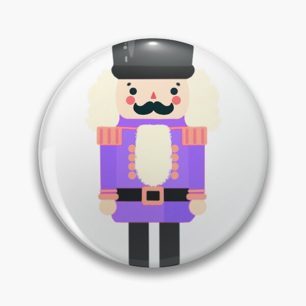 Item preview, Purple and Black Christmas Nutcracker Toy Soldier Graphic Art - White Background designed and sold by Star-Fragment.