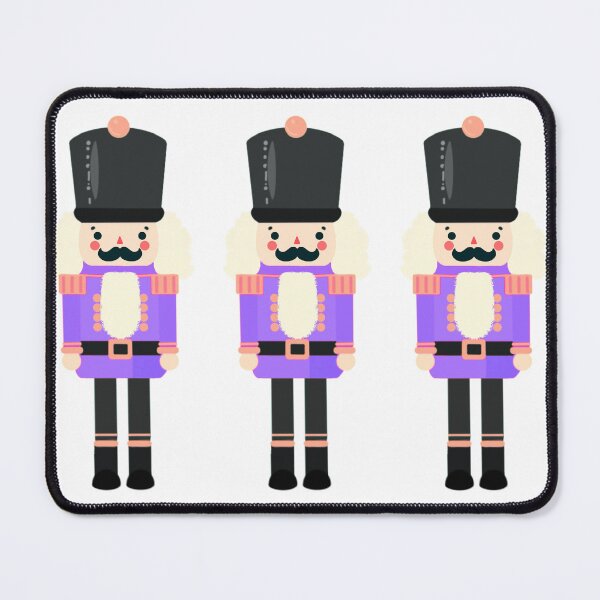 Item preview, Purple and Black Christmas Nutcracker Toy Soldier Graphic Art - White Background designed and sold by Star-Fragment.