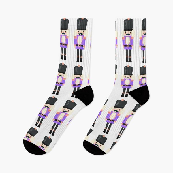 Item preview, Purple and Black Christmas Nutcracker Toy Soldier Graphic Art - White Background designed and sold by Star-Fragment.