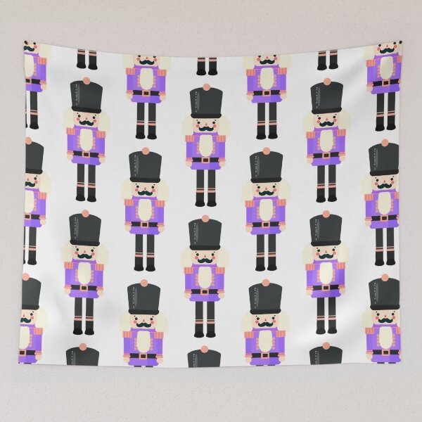 Item preview, Purple and Black Christmas Nutcracker Toy Soldier Graphic Art - White Background designed and sold by Star-Fragment.