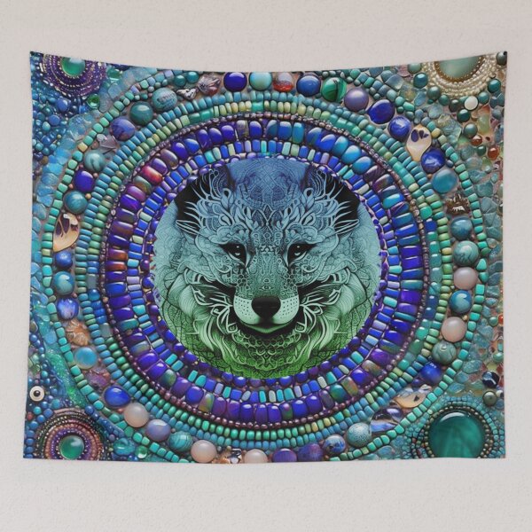 Item preview, Colorful Fox in a mandala designed and sold by clarazen.