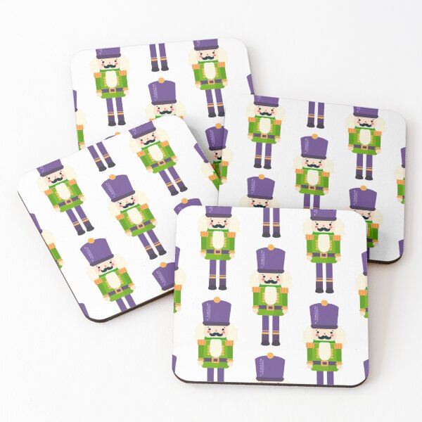 Item preview, Green and Purple Christmas Nutcracker Toy Soldier Graphic Art - White Background designed and sold by Star-Fragment.