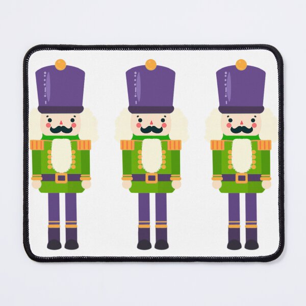 Item preview, Green and Purple Christmas Nutcracker Toy Soldier Graphic Art - White Background designed and sold by Star-Fragment.