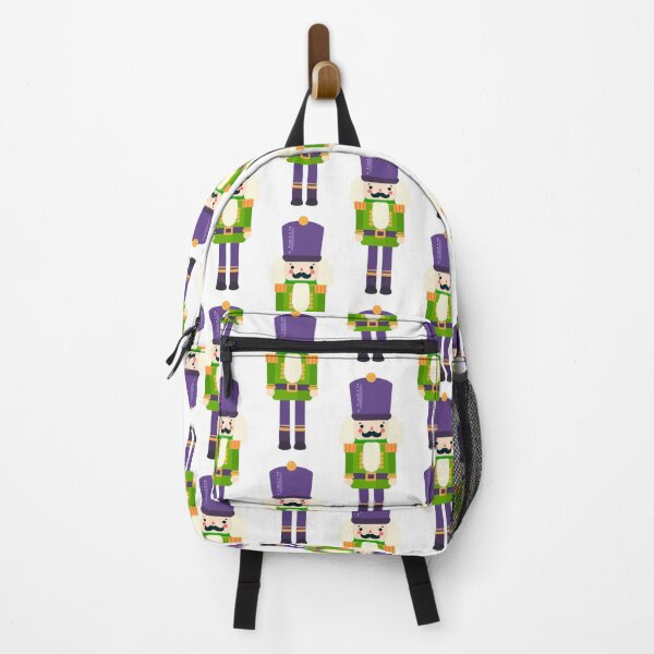 Item preview, Green and Purple Christmas Nutcracker Toy Soldier Graphic Art - White Background designed and sold by Star-Fragment.