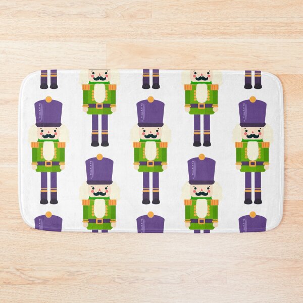 Item preview, Green and Purple Christmas Nutcracker Toy Soldier Graphic Art - White Background designed and sold by Star-Fragment.