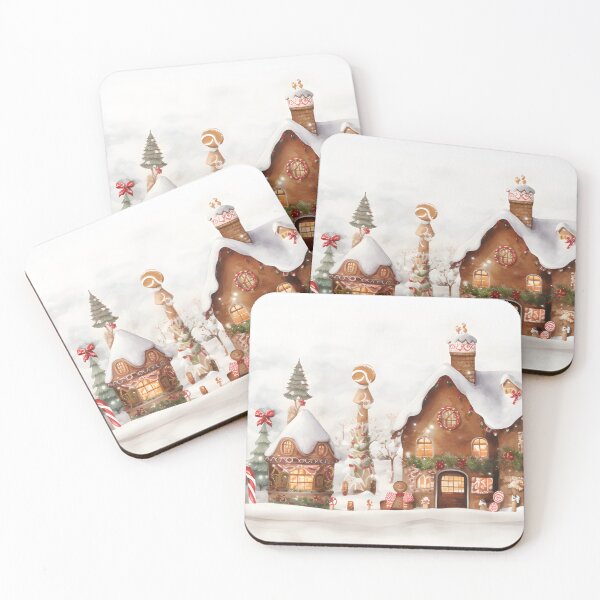 Item preview, Gingerbread Dreams V2, Style: watercolor print, Festive scene, Memorable sweetness. designed and sold by MeawExoplanet.