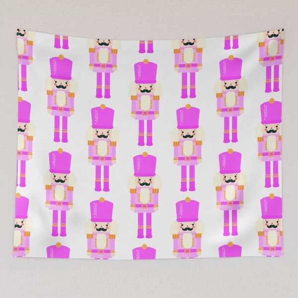 Item preview, Pink On Pink Christmas Nutcracker Toy Soldier Graphic Art - White Background designed and sold by Star-Fragment.