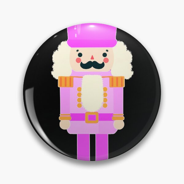Item preview, Pink On Pink Christmas Nutcracker Toy Soldier Graphic Art - Black Background designed and sold by Star-Fragment.