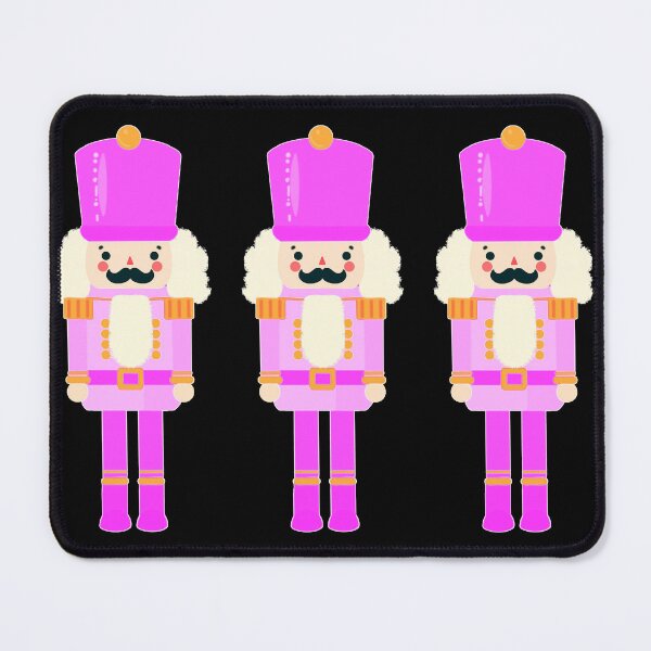 Item preview, Pink On Pink Christmas Nutcracker Toy Soldier Graphic Art - Black Background designed and sold by Star-Fragment.