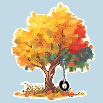 Artwork thumbnail, Fall Tree by HappyRandomArt