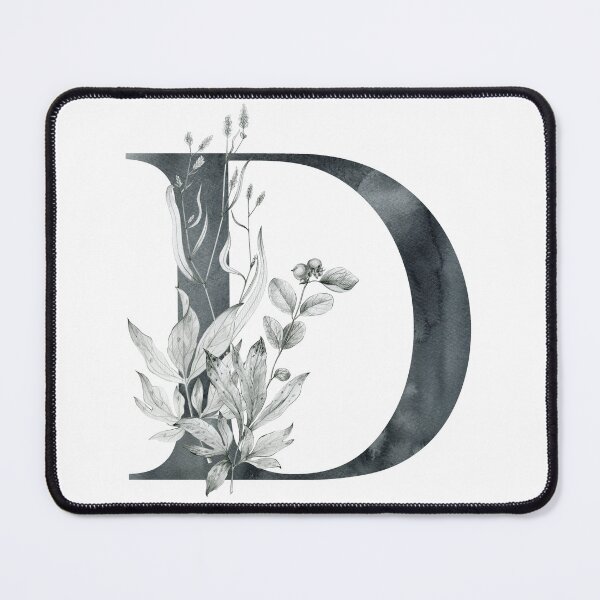 Item preview, Watercolor floral letter D designed and sold by tapilipa.