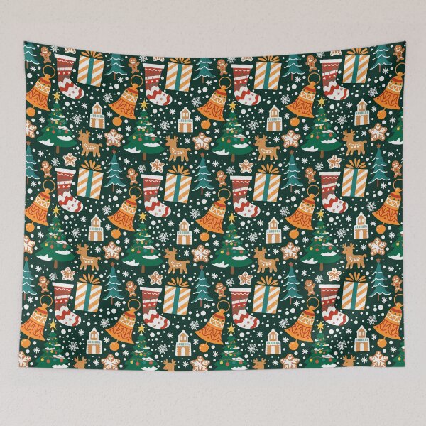Item preview, Christmas elements pattern designed and sold by RodgeTang.