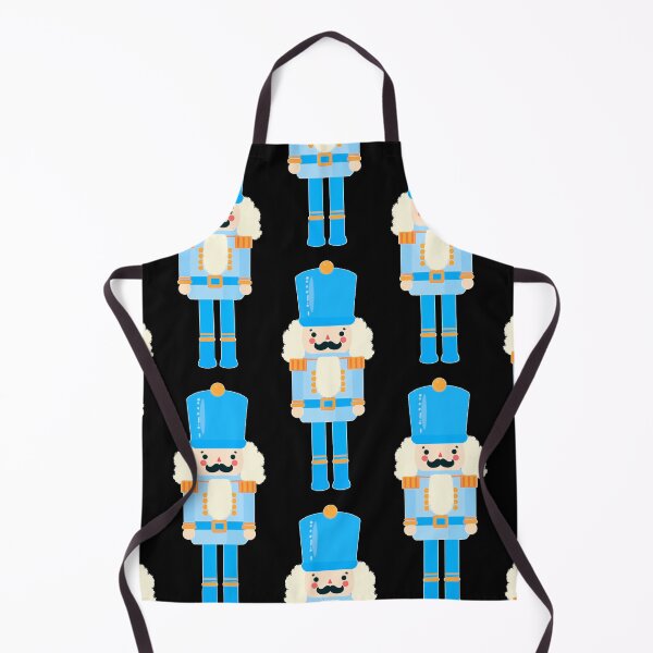 Item preview, Blue on Blue Christmas Nutcracker Toy Soldier Graphic Art - Black Background designed and sold by Star-Fragment.