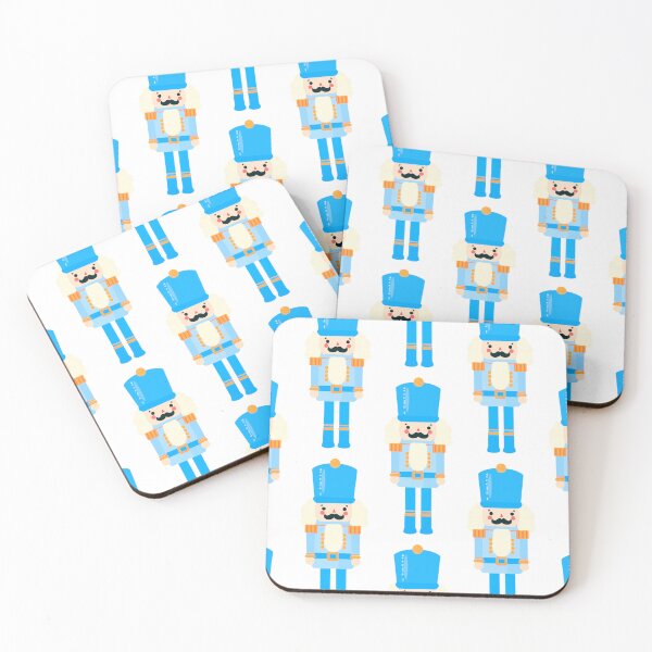 Item preview, Blue on Blue Christmas Nutcracker Toy Soldier Graphic Art - White Background designed and sold by Star-Fragment.