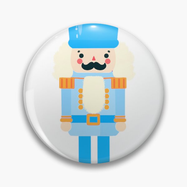 Item preview, Blue on Blue Christmas Nutcracker Toy Soldier Graphic Art - White Background designed and sold by Star-Fragment.