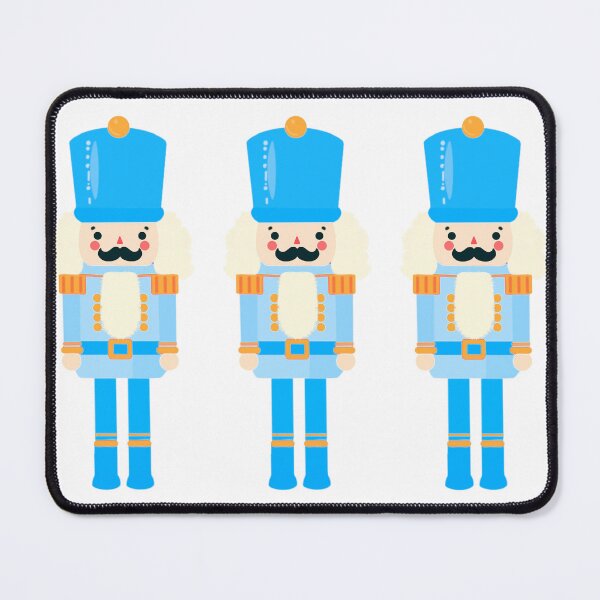 Item preview, Blue on Blue Christmas Nutcracker Toy Soldier Graphic Art - White Background designed and sold by Star-Fragment.