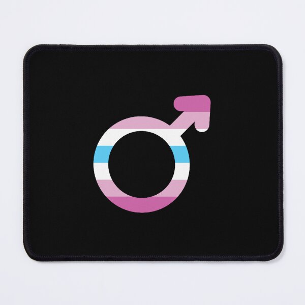 Item preview, Cute Aesthetic Femboy Male Gender Symbol with Femboy Striped Flag designed and sold by mackass.