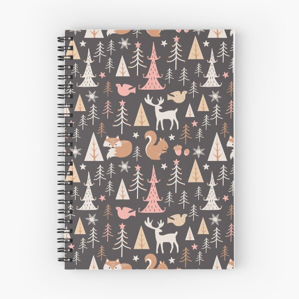 Item preview, Patrón navideño del bosque encantado - Árboles y criaturas del bosque designed and sold by DigitalByEb.