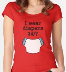I wear diapers 24/7 Women's Fitted Scoop T-Shirt