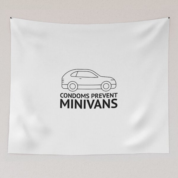 Item preview, Condoms Prevent Minivans Funny designed and sold by Harmonick-Tees.