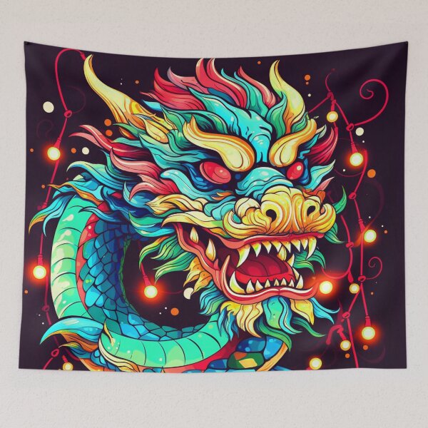Item preview, Fierce Chinese Christmas Dragon  designed and sold by Artbyminga.