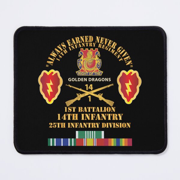 Item preview, Army - Always Earned Never Given - Vet w 1st Bn 14th Infantry - 25th ID w SPECIAL SVC X 300 designed and sold by Military Insignia Products.