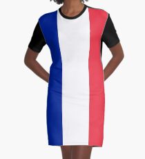 France Flag Graphic T-Shirt Dress