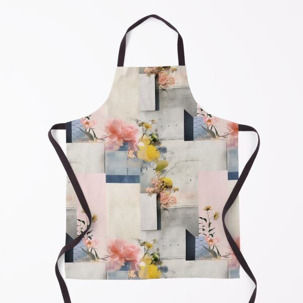 Item preview, Pastel Petals and Concrete Geometry - an Urban Botanic Abstraction Pattern designed and sold by Dazzling Studio Art.