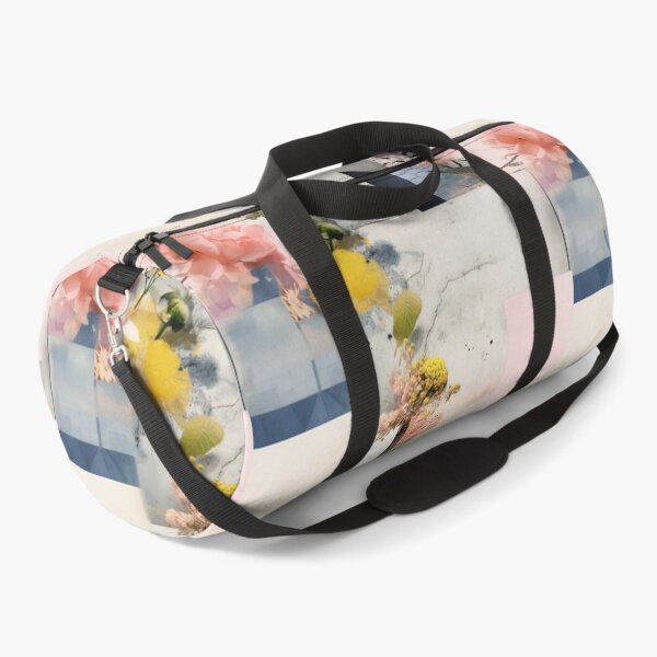 Item preview, Pastel Petals and Concrete Geometry - an Urban Botanic Abstraction Pattern designed and sold by Dazzling Studio Art.