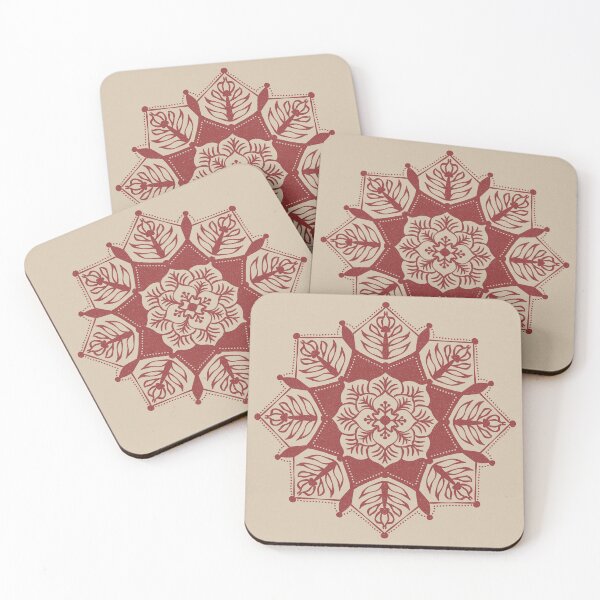 Item preview, Poinsettia Mandala - Dove + Ruby designed and sold by Irene Estelle.