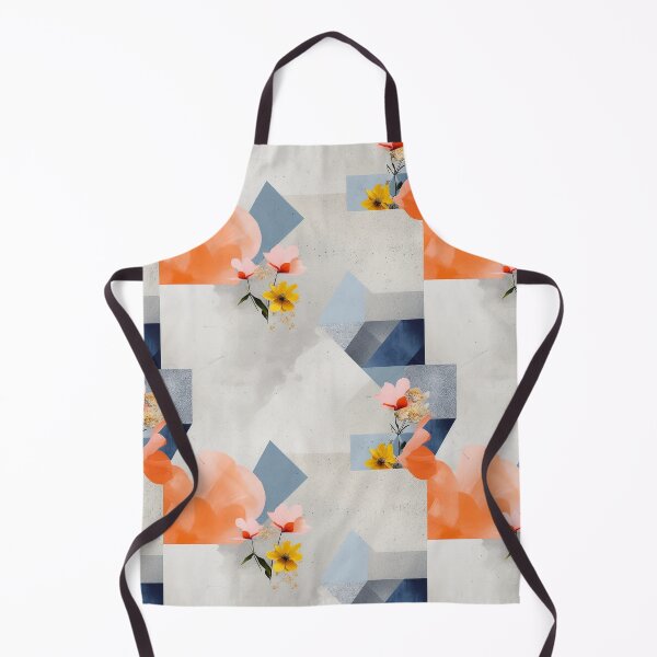 Item preview, Pastel Petals and Concrete Geometry - an Urban Botanic Abstraction Pattern designed and sold by Dazzling Studio Art.