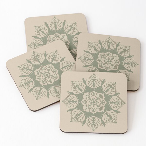 Item preview, Poinsettia Mandala - Dove + Sage designed and sold by Irene Estelle.