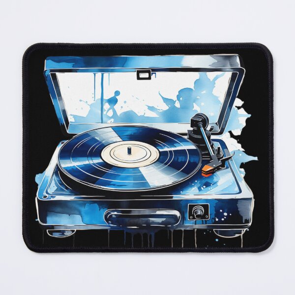 Item preview, Blue Vinyl Record Player. Funny Gifts For Music Lovers 1/2 designed and sold by MatSatArt.