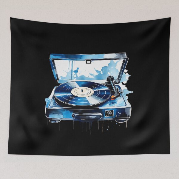 Item preview, Blue Vinyl Record Player. Funny Gifts For Music Lovers 1/2 designed and sold by MatSatArt.