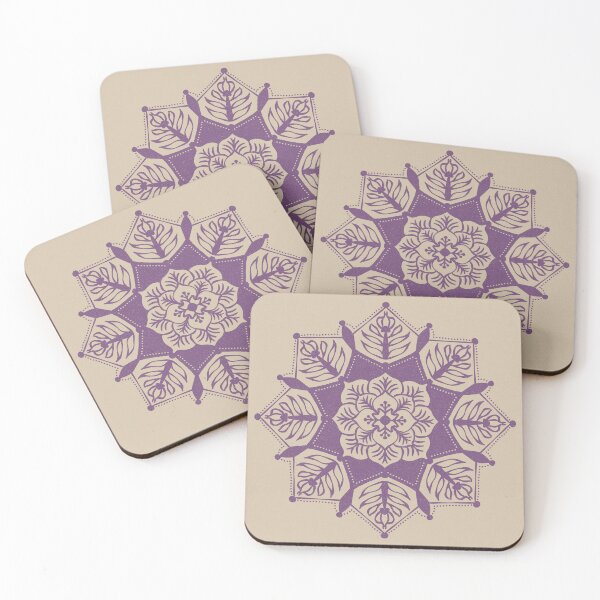Item preview, Poinsettia Mandala - Dove + Plum designed and sold by Irene Estelle.