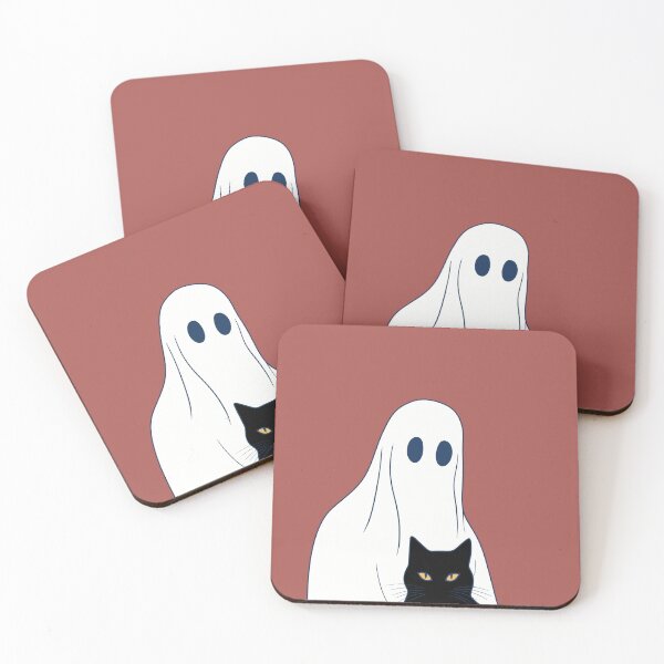 Item preview, Ghost With Black Cats, Halloween,Ghost Cats  designed and sold by YQvibe Studio.