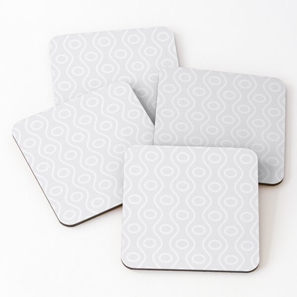 Item preview, Gray White Wavy Lines Ellipses Ovals Curves Minimal Linked Modern Groovy Pattern designed and sold by PenguinForests.