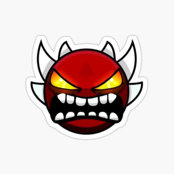 Geometry dash Extreme demon Sticker for Sale by CoryBaxter