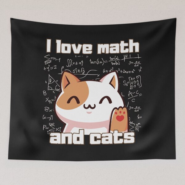 Item preview, I Love Math And Cats Mathematics Math designed and sold by belladesign7.