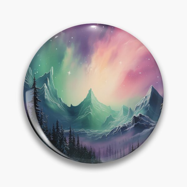 Item preview, Aurora borealis light landscape designed and sold by Art by Lilia.