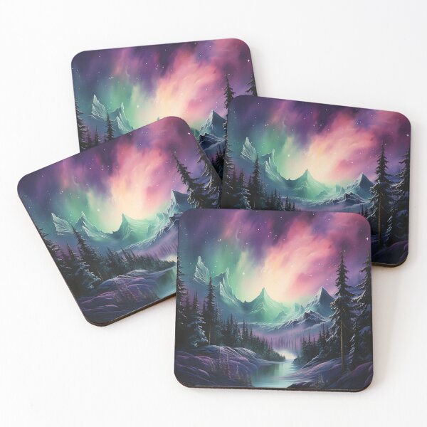 Item preview, Aurora borealis light landscape designed and sold by Art by Lilia.