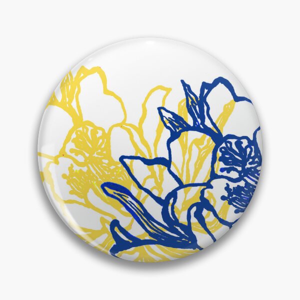 Item preview, Night Blooming Cereus Blue and Yellow designed and sold by Handwritten Aloha.