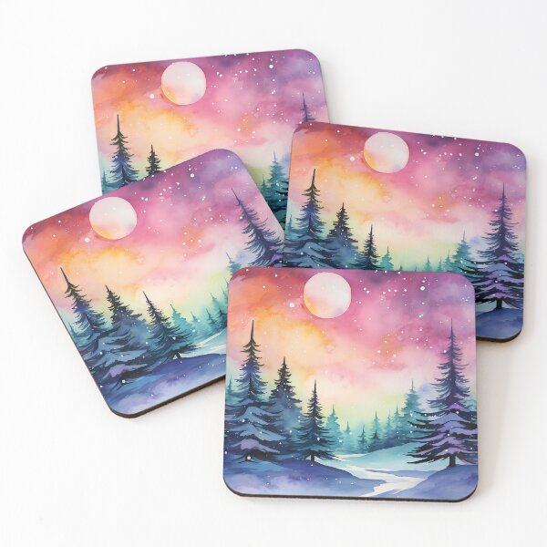 Item preview, Aurora borealis light landscape designed and sold by Art by Lilia.