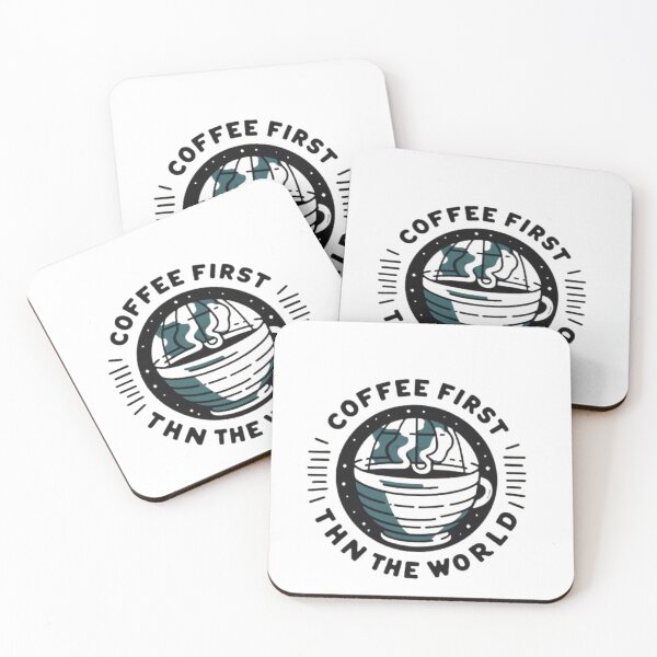 Item preview, Coffee First Then The World designed and sold by bkbh.