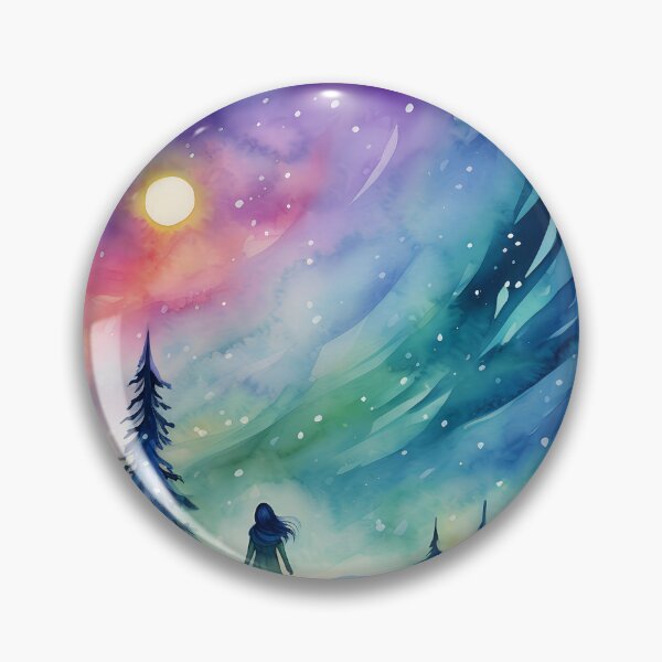 Item preview, Aurora borealis light landscape designed and sold by Art by Lilia.