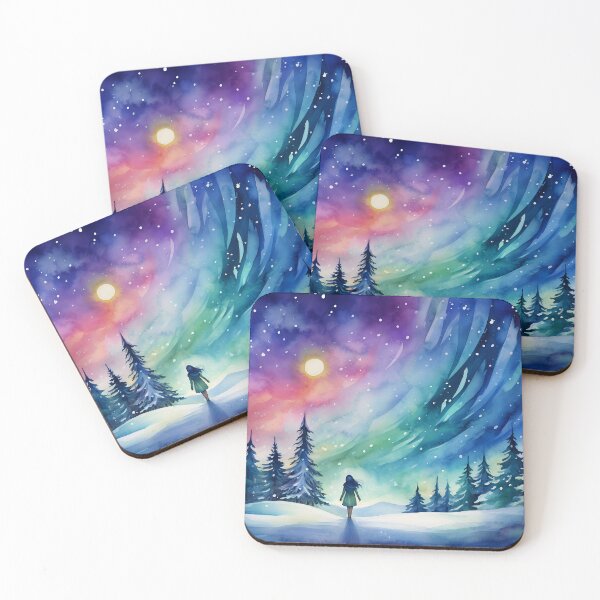 Item preview, Aurora borealis light landscape designed and sold by Art by Lilia.
